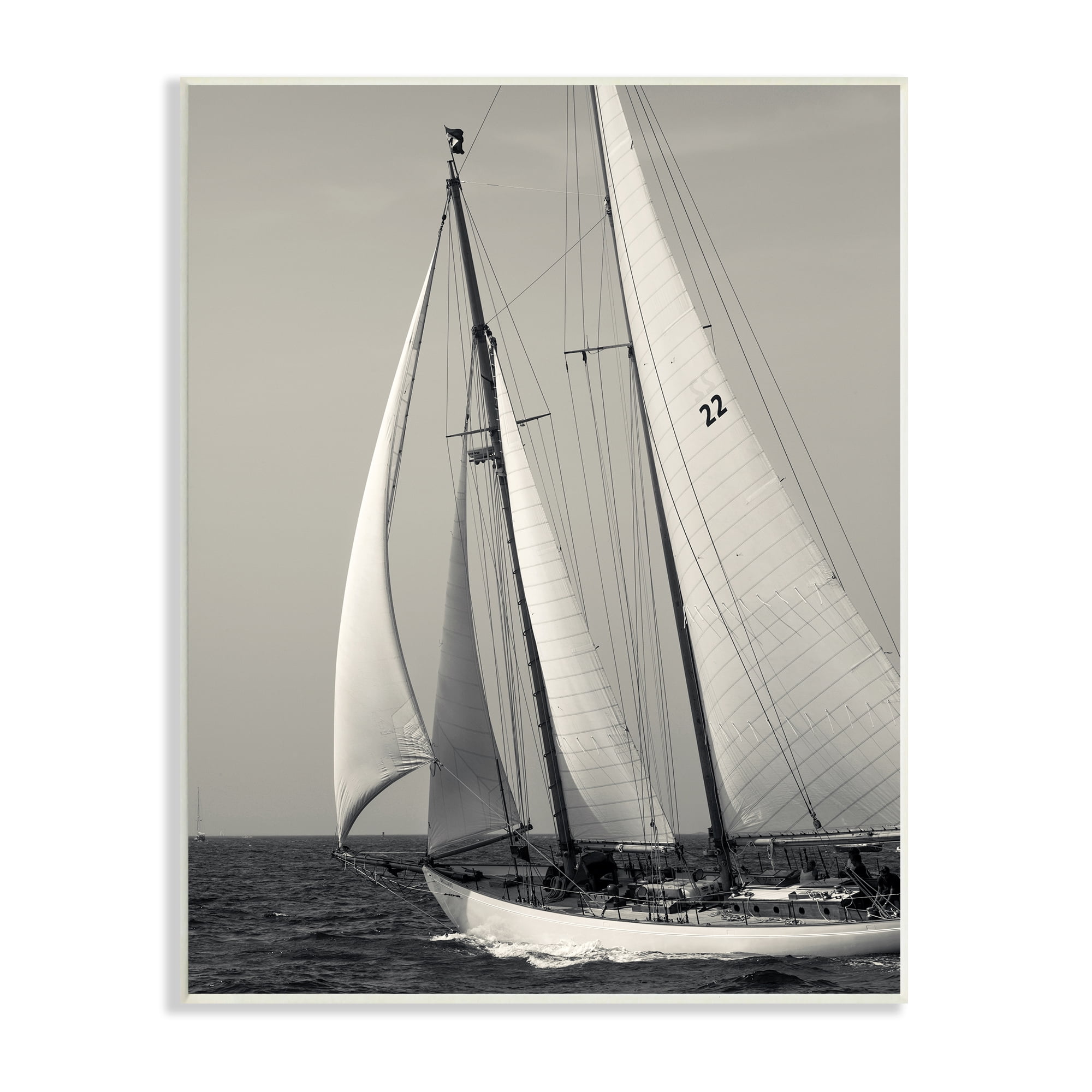 Stupell Indtries Ocean Ship Full Sail Modern Nautical Boat Photography,10 x 15,Design by Danita Delimont