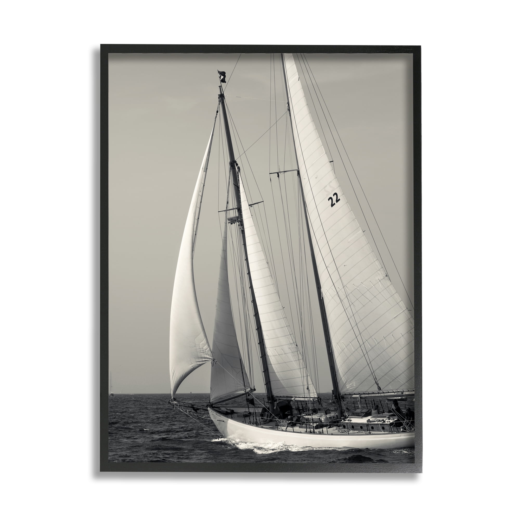 Stupell Indtries Ocean Ship Full Sail Modern Nautical Boat Photography,16 x 20,Design by Danita Delimont