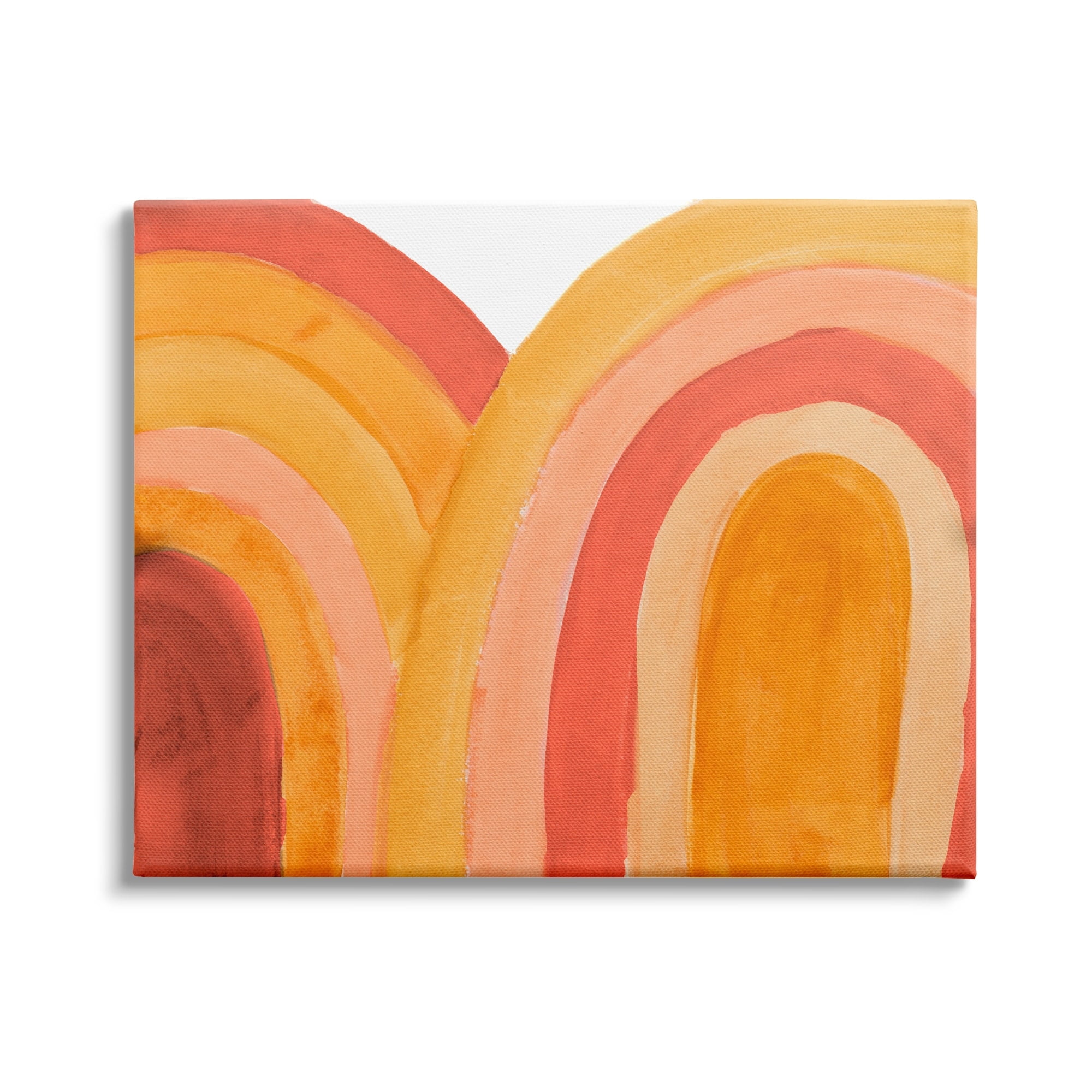 Stupell Indtries Overlapping Summer Rainbows Bold Red Orange Curves,48 x 36,Design by Emily Navas
