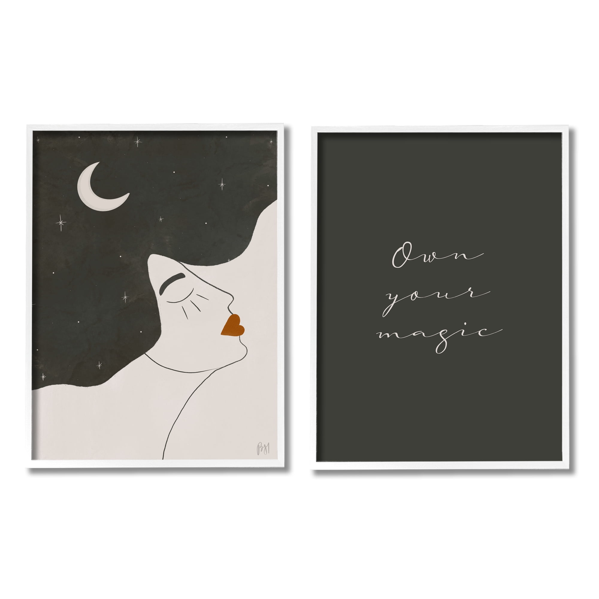 Stupell Indtries Own Your Magic Phrase Abstract Starry Night Hair,24 x 30,Design by Birch&Ink