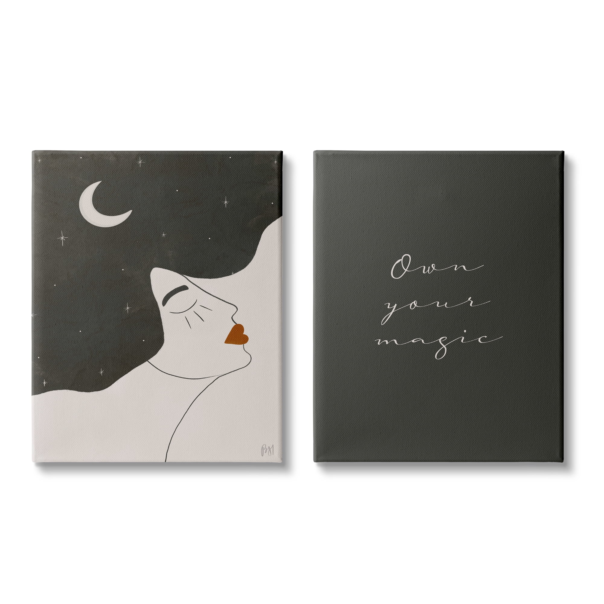 Stupell Indtries Own Your Magic Phrase Abstract Starry Night Hair,24 x 30,Design by Birch&Ink