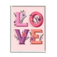 thumbnail image 1 of Stupell Indtries Pink Love Typography Bold Floral Letters Spring Flowers,11 x 14,Design by Richelle Lynn Garn, 1 of 7