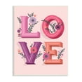 thumbnail image 1 of Stupell Indtries Pink Love Typography Bold Floral Letters Spring Flowers,13 x 19,Design by Richelle Lynn Garn, 1 of 6