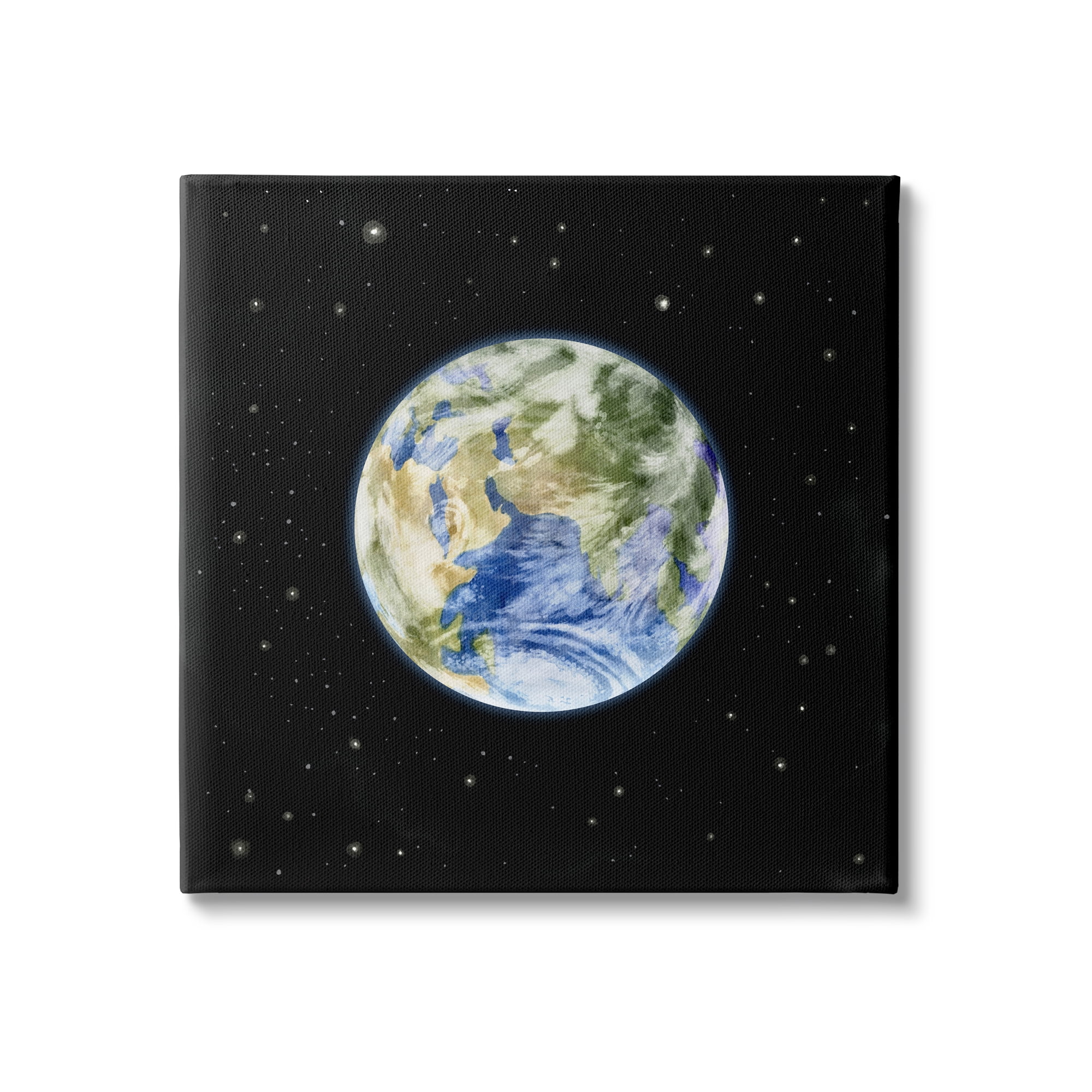 Stupell Indtries Planet Earth Surrounded By Stars Outer Space Sky,36 x 36,Design by Grace Popp&nbsp;
