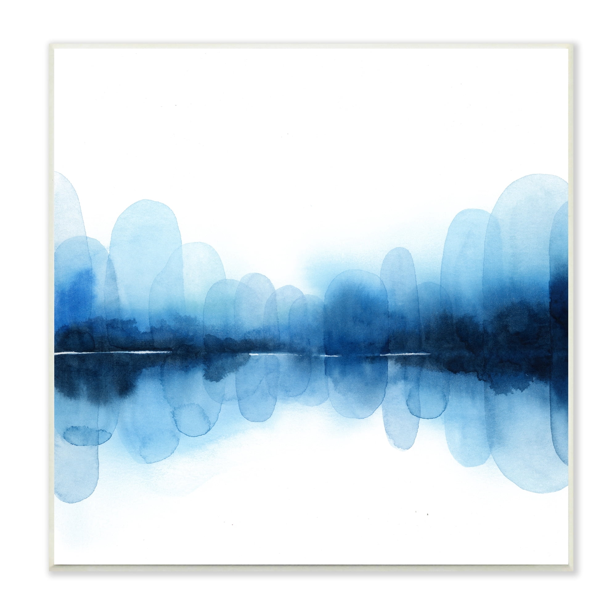 Stupell Indtries Reflecting Blue Arches Abstract Layered Shapes over White,12 x 12,Design by Grace Popp