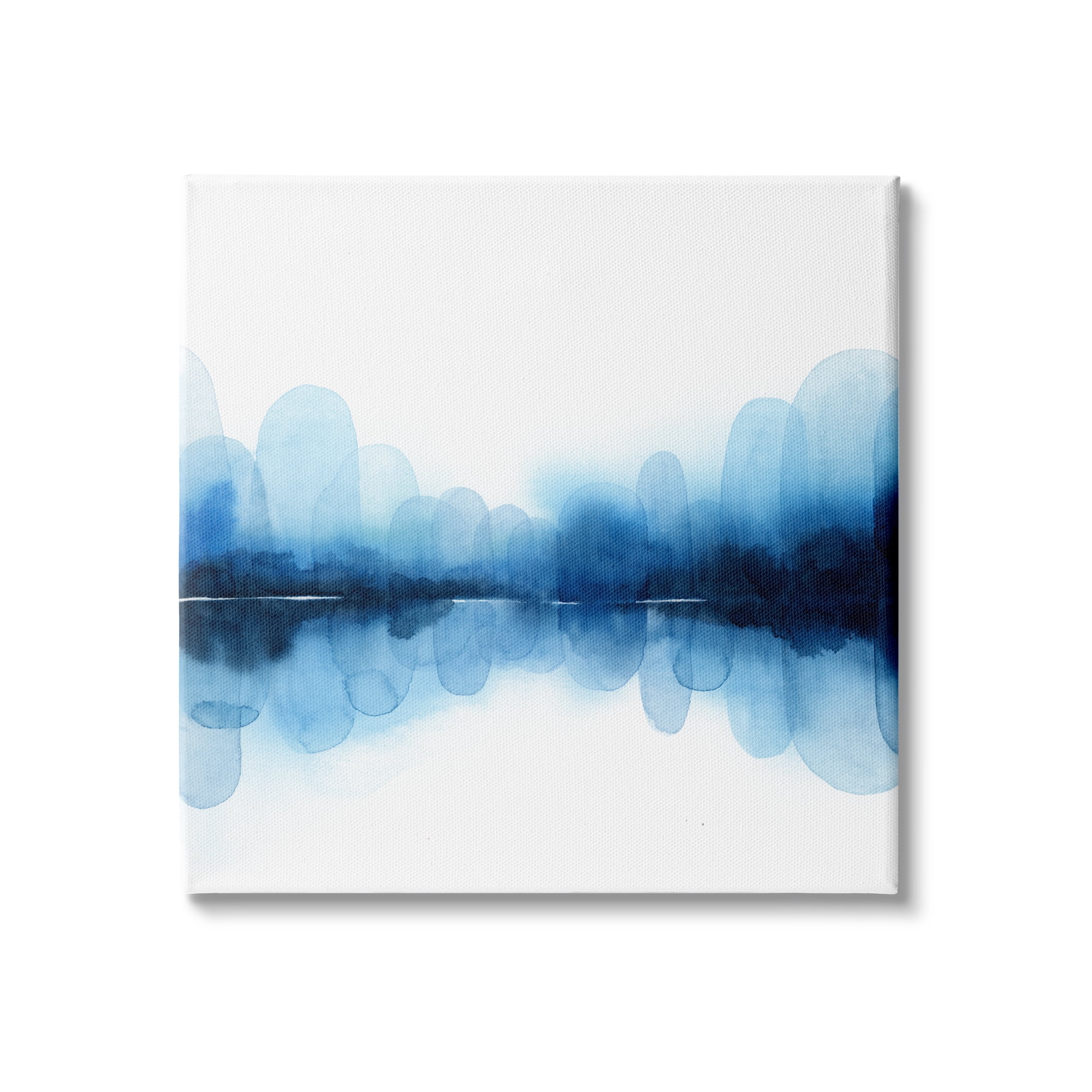 Stupell Indtries Reflecting Blue Arches Abstract Layered Shapes over White,24 x 24,Design by Grace Popp
