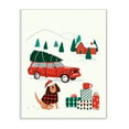 thumbnail image 1 of Stupell Industries Vintage Red Car Christmas Festive Santa Dog Holiday Painting Unframed Art Print Wall Art, 10 x 15, 1 of 6