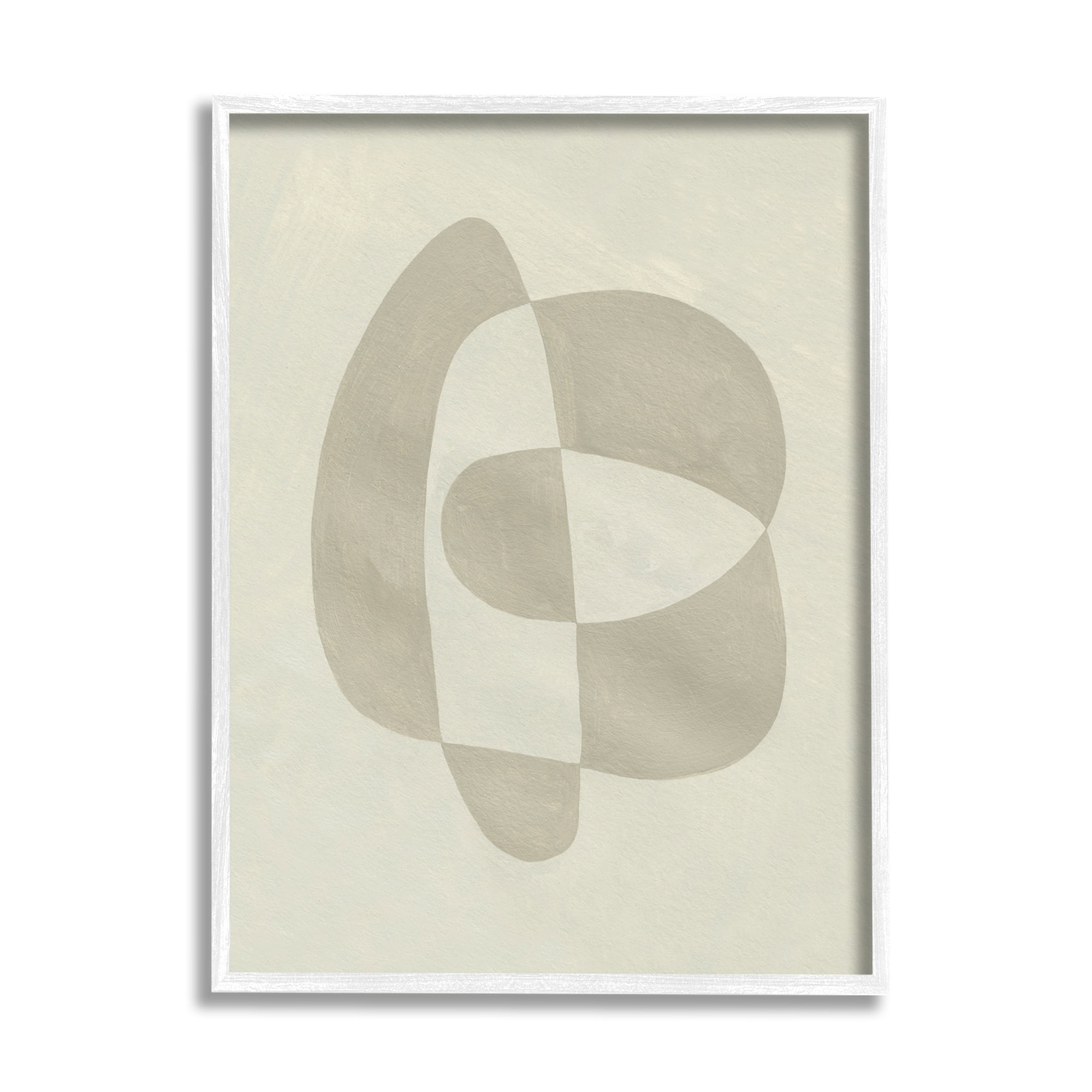Stupell Indtries Round Contrasting Shape Abstraction Beige Tan Arrangement,11 x 14,Design by Emma Caroline&nbsp;