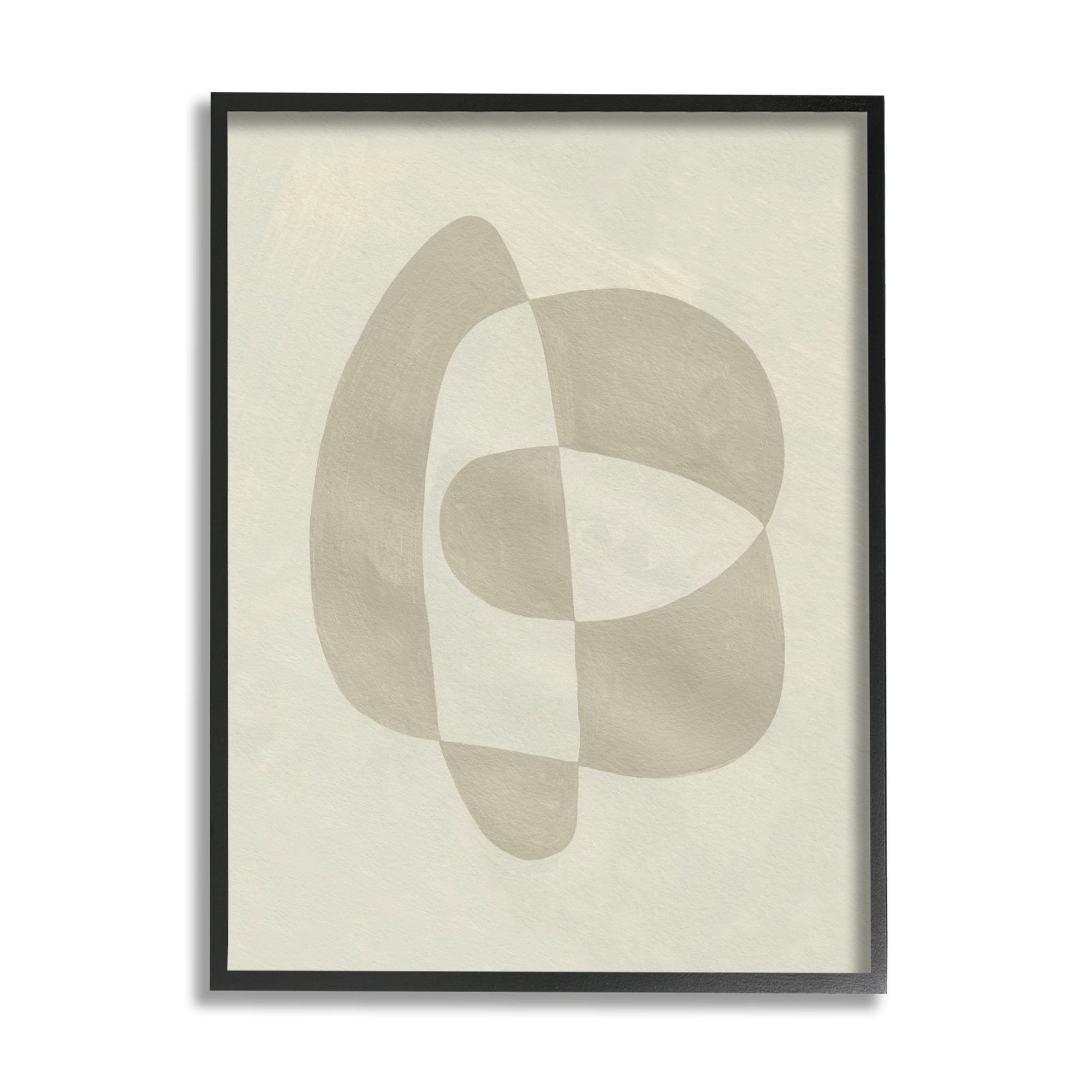Stupell Indtries Round Contrasting Shape Abstraction Beige Tan Arrangement,11 x 14,Design by Emma Caroline&nbsp;