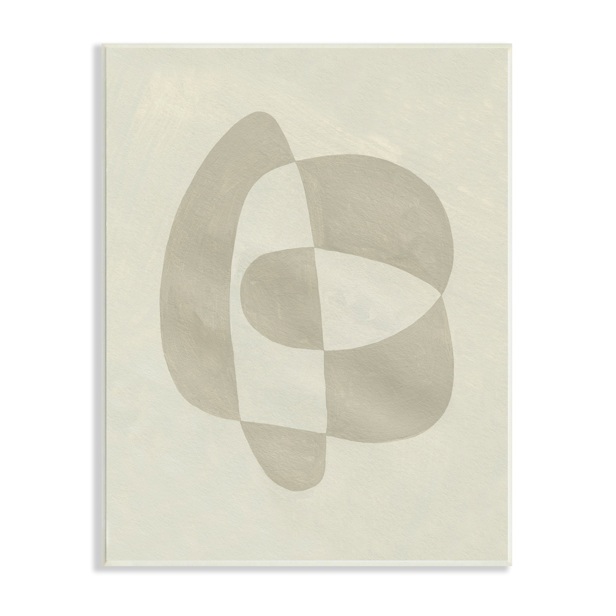 Stupell Indtries Round Contrasting Shape Abstraction Beige Tan Arrangement,13 x 19,Design by Emma Caroline&nbsp;