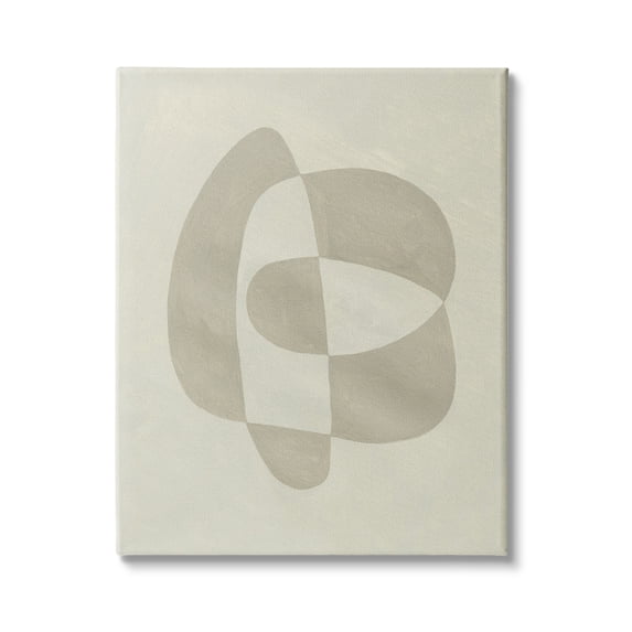 Stupell Indtries Round Contrasting Shape Abstraction Beige Tan Arrangement,30 x 40,Design by Emma Caroline 