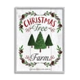 thumbnail image 1 of Stupell Indtries Rtic Christmas Tree Farm Advertisement Green Pine Holly,11 x 14,Design by Louise Allen Designs, 1 of 7
