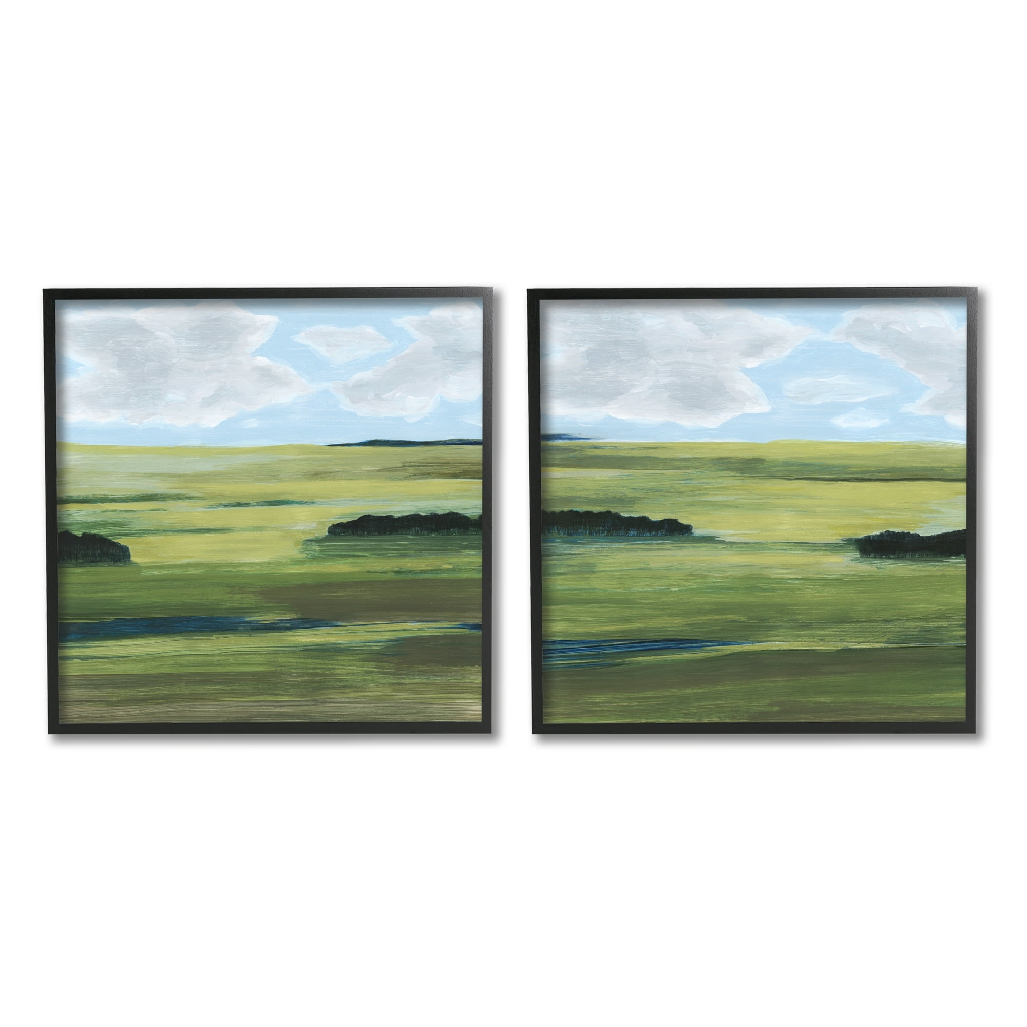 Stupell Indtries Rtic Green Valley Trees Abstraction Blue Sky,24 x 24,Design by Grace Popp