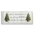 thumbnail image 1 of Stupell Indtries Rtic Merry Little Christmas Phrase Holiday Fir Trees,24 x 10,Design by Elizabeth Tyndall, 1 of 6