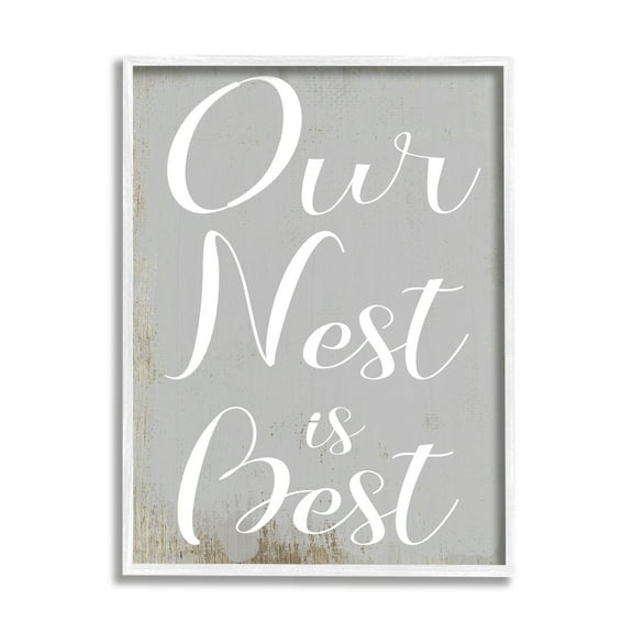 Stupell Indtries Rtic Our Nest is Best Phrase Home Nursery,11 x 14,Design by Daphne Polselli