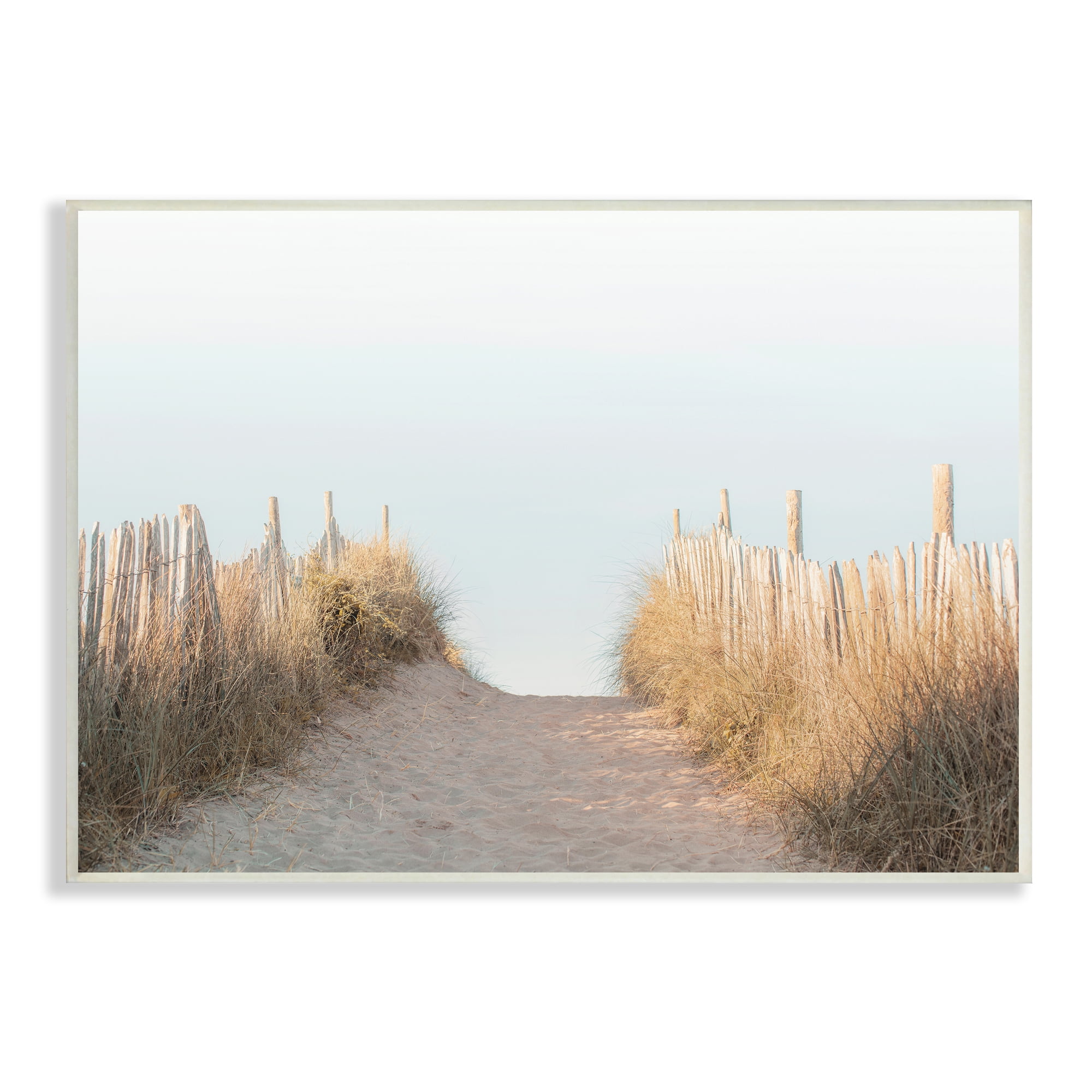 Stupell Indtries Sand Break Nautical Path Tall Grass Distant Waters,15 x 10,Design by Ian Winstanley