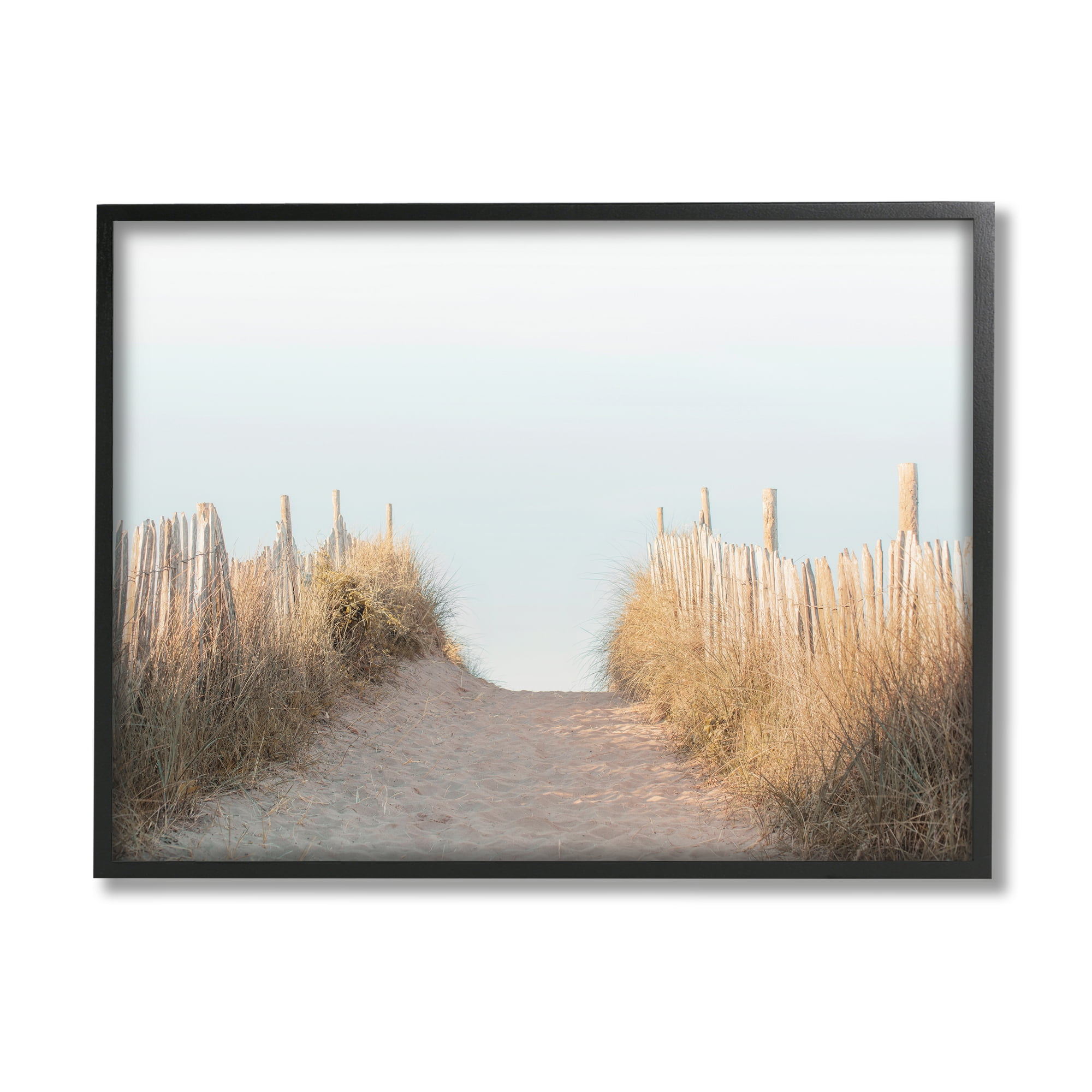 Stupell Indtries Sand Break Nautical Path Tall Grass Distant Waters,20 x 16,Design by Ian Winstanley