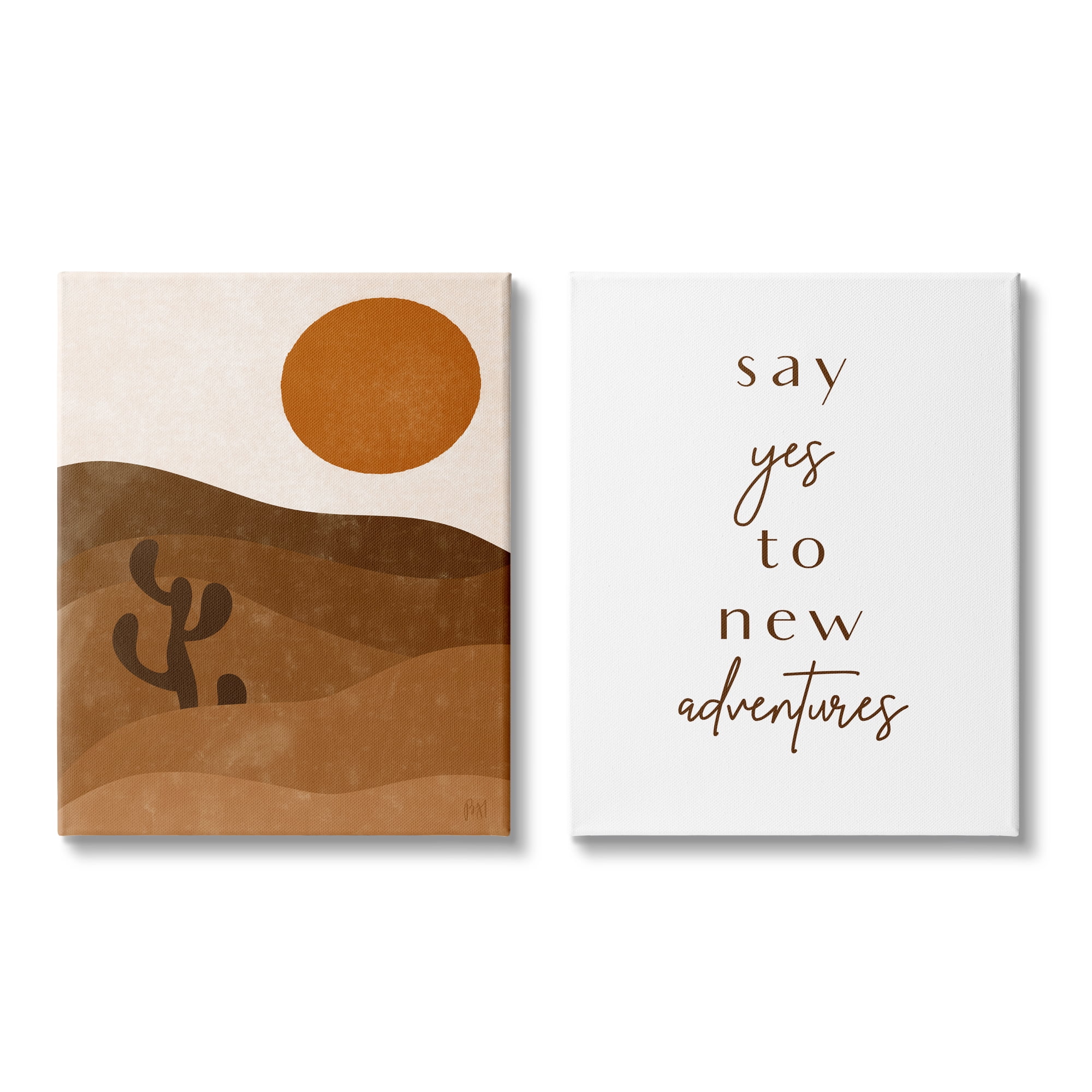Stupell Indtries Say Yes New Adventures Phrase Desert Sun Cact,24 x 30,Design by Birch&Ink