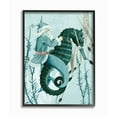 thumbnail image 1 of Stupell Indtries Sea Santa Ocean Christmas Holiday Blue Green Design Framed Wall Art by Grace Popp, 1 of 7