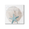 thumbnail image 1 of Stupell Indtries Seaside Sanctuary Phrase Soft Blue Starfish Brown Kelp,30 x 30,Design by Lucille Price, 1 of 5