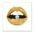 thumbnail image 1 of Stupell Indtries Shine On Sentiment Gold Lips Glam Diamond Bite,12 x 12,Design by Mercedes Lopez Charro, 1 of 6