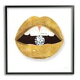 thumbnail image 1 of Stupell Indtries Shine On Sentiment Gold Lips Glam Diamond Bite,12 x 12,Design by Mercedes Lopez Charro, 1 of 7