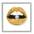 thumbnail image 1 of Stupell Indtries Shine On Sentiment Gold Lips Glam Diamond Bite,17 x 17,Design by Mercedes Lopez Charro, 1 of 7