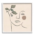 thumbnail image 1 of Stupell Indtries Soft Female Face Line Drawing Abstract Plant Sun,24 x 24,Design by JJ Design Hoe LLC, 1 of 7