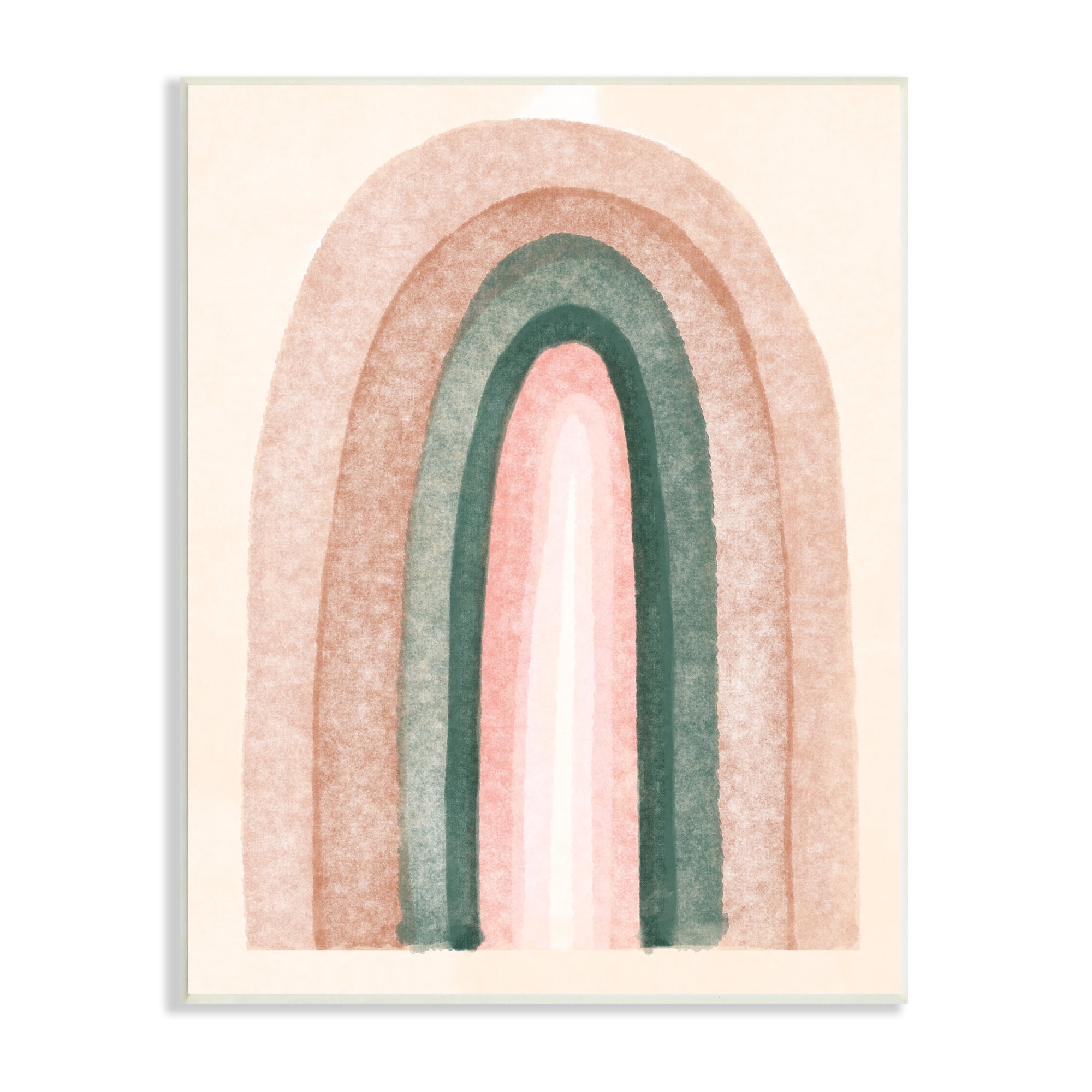 Stupell Indtries Soft Pink Neutral Rainbow Distressed Sky Arches,10 x 15,Design by Daphne Polselli
