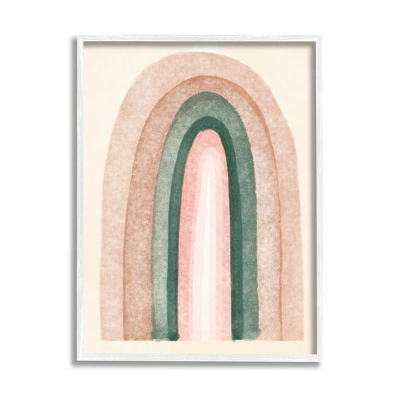 Stupell Indtries Soft Pink Neutral Rainbow Distressed Sky Arches,11 x 14,Design by Daphne Polselli
