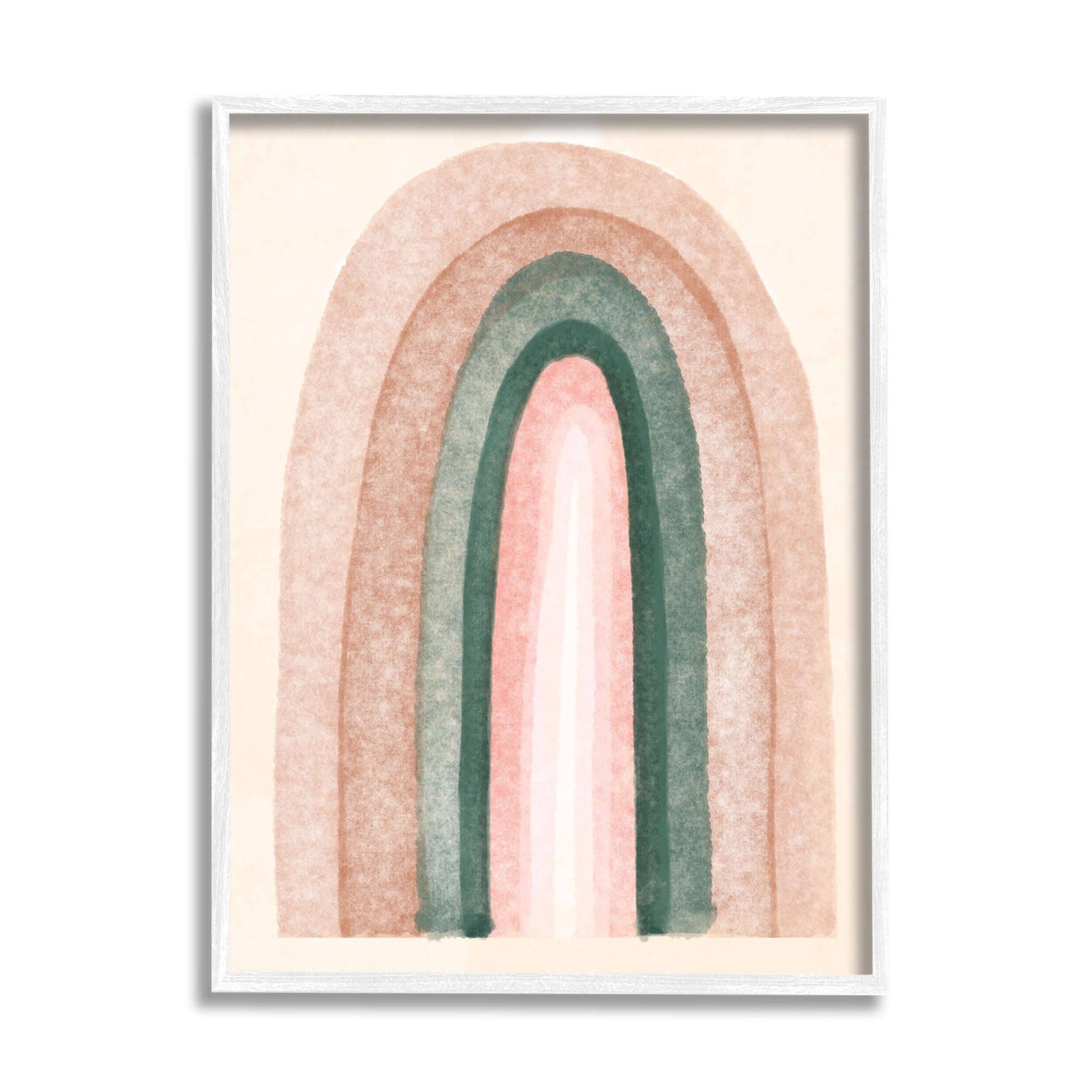 Stupell Indtries Soft Pink Neutral Rainbow Distressed Sky Arches,16 x 20,Design by Daphne Polselli