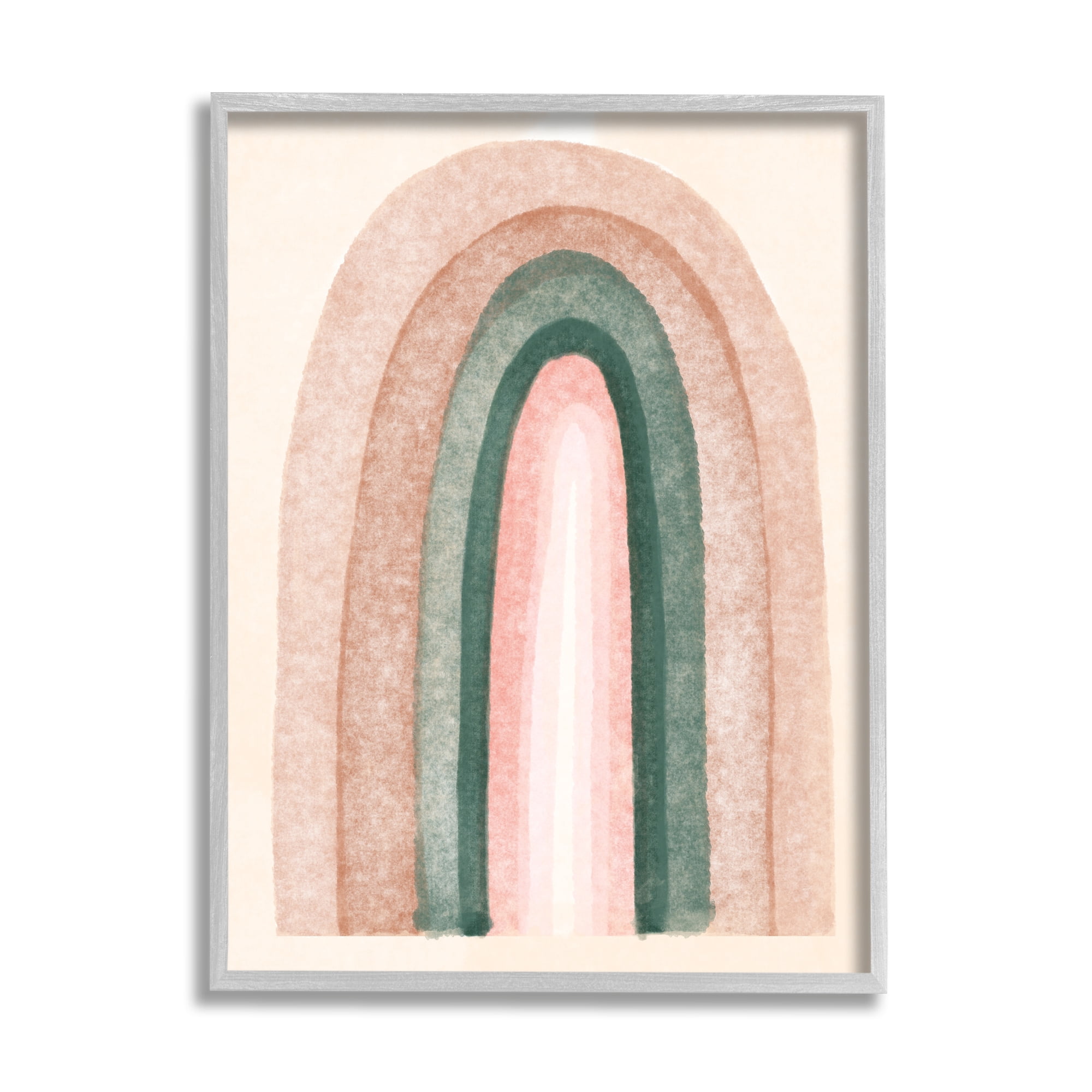 Stupell Indtries Soft Pink Neutral Rainbow Distressed Sky Arches,24 x 30,Design by Daphne Polselli