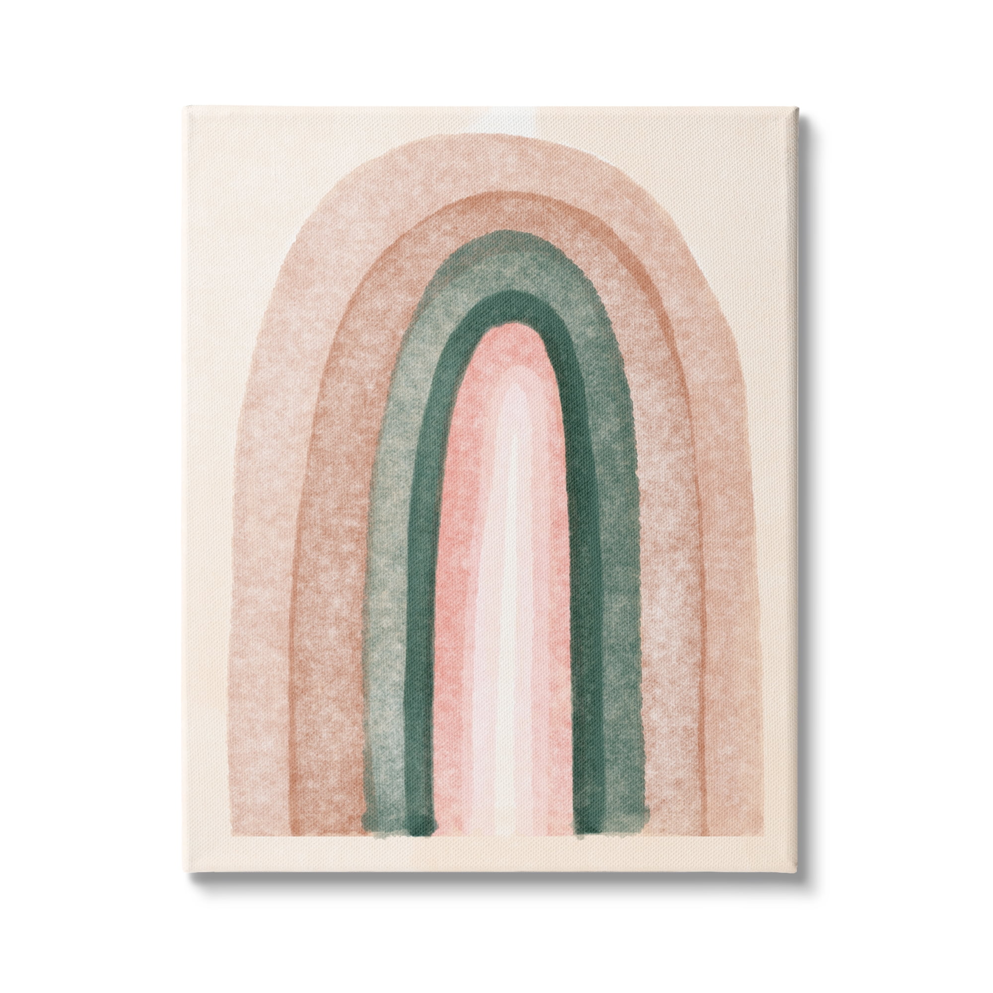 Stupell Indtries Soft Pink Neutral Rainbow Distressed Sky Arches,30 x 40,Design by Daphne Polselli