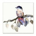 thumbnail image 1 of Stupell Indtries Song Bird Perched on Blue Autumn Leaf Branch,12 x 12,Design by Verbrugge Watercolor, 1 of 5