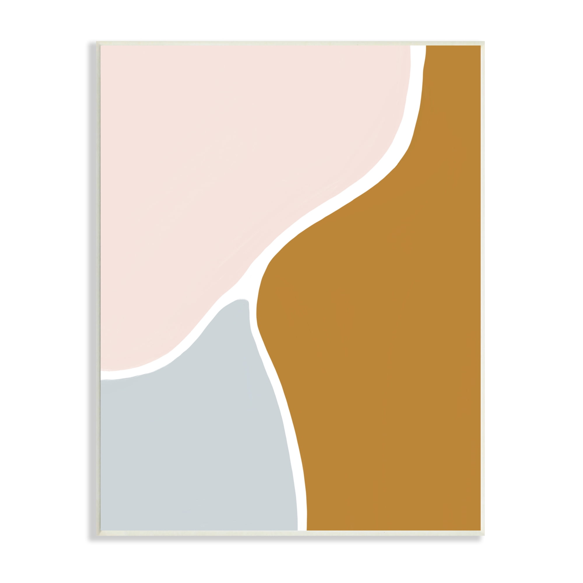 Stupell Indtries Split Path Abstraction Organic Curved Shapes Brown Grey,10 x 15,Design by Lea Straatsma