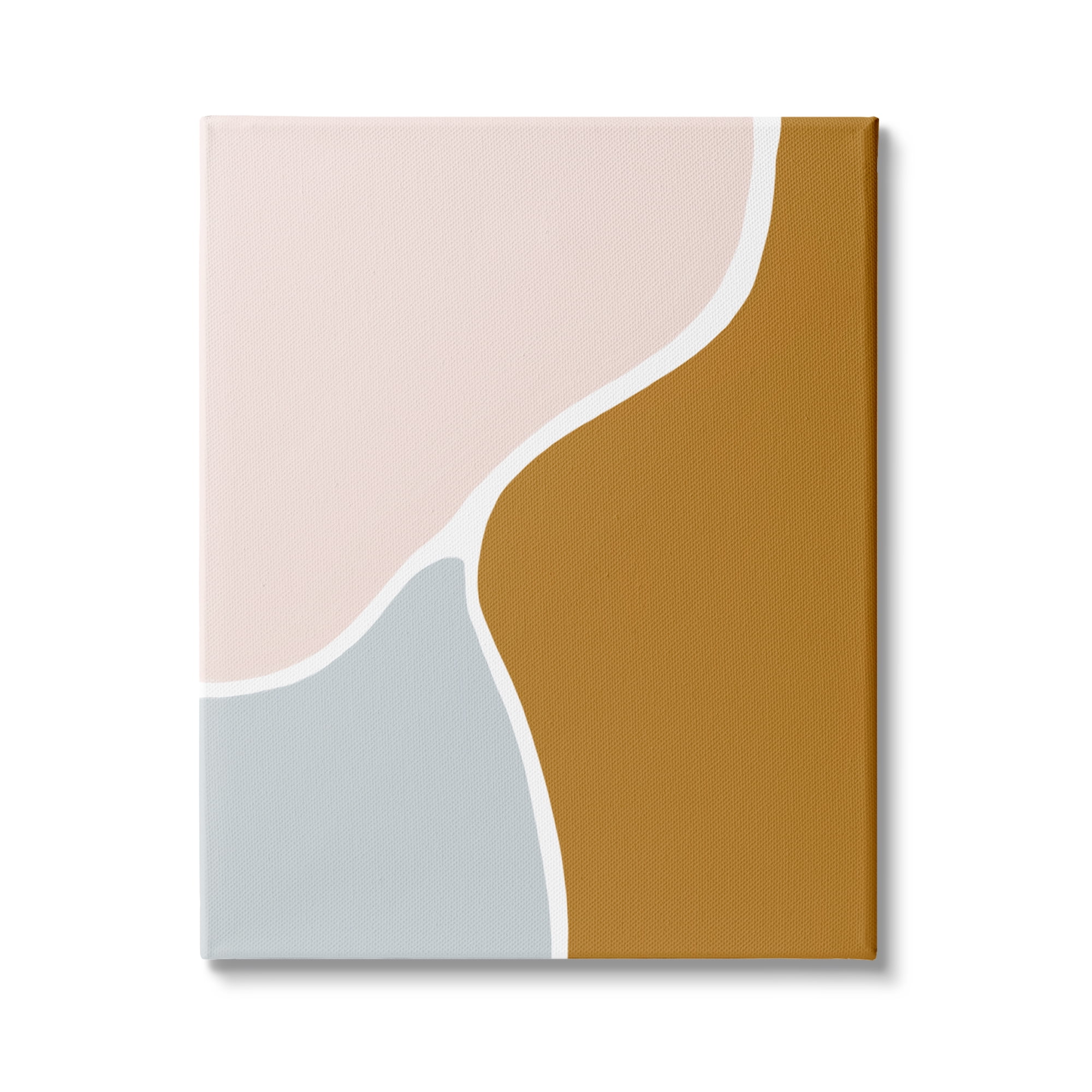 Stupell Indtries Split Path Abstraction Organic Curved Shapes Brown Grey,36 x 48,Design by Lea Straatsma