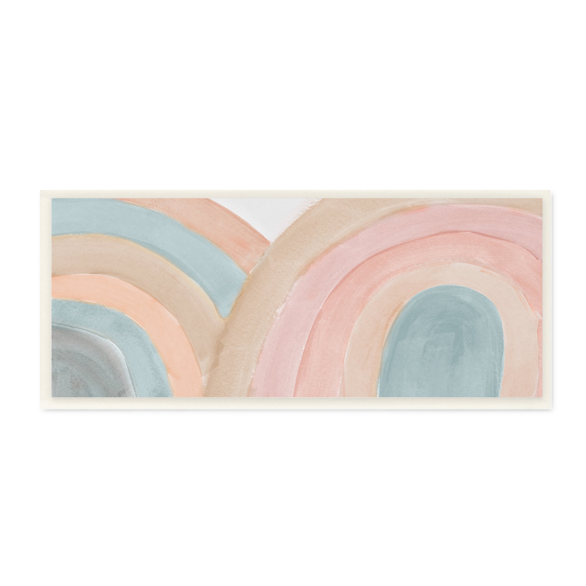 Stupell Indtries Subtle Rainbow Arches Layered Blue Brown Red,17 x 7,Design by Emily Navas