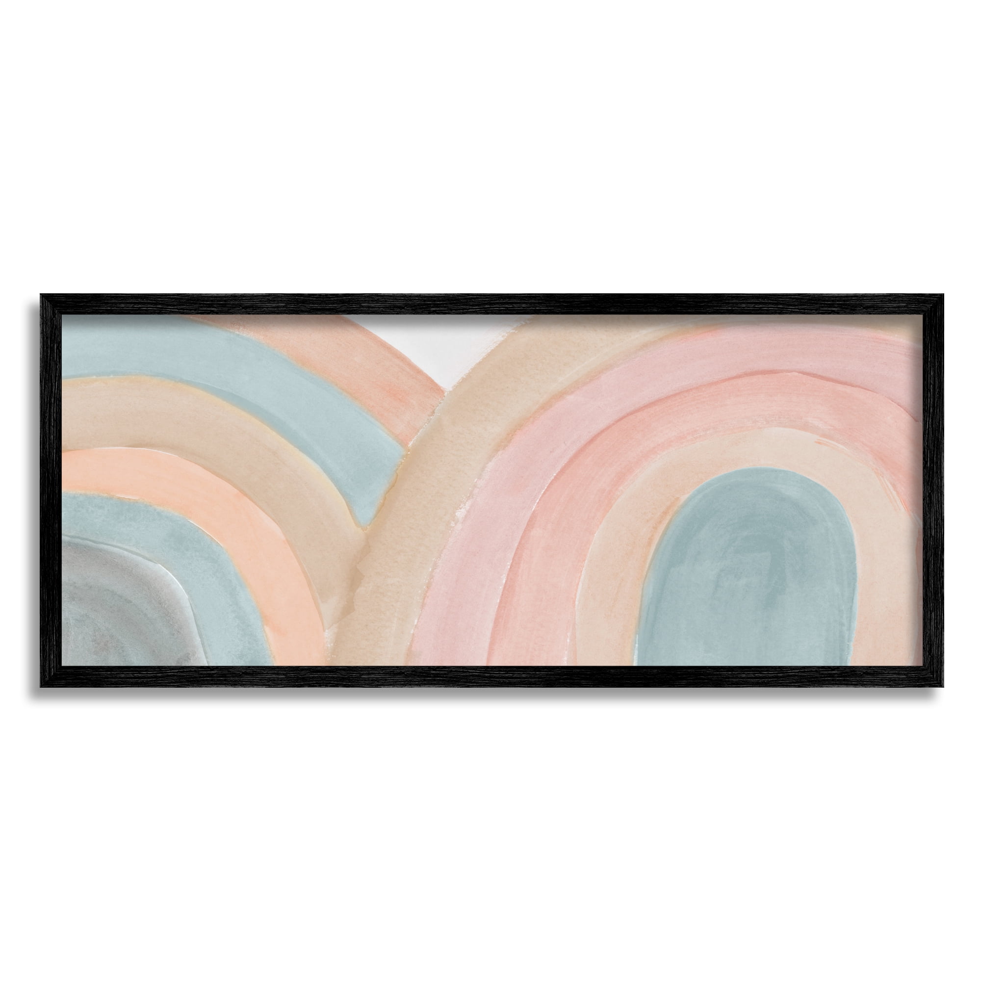 Stupell Indtries Subtle Rainbow Arches Layered Blue Brown Red,24 x 10,Design by Emily Navas