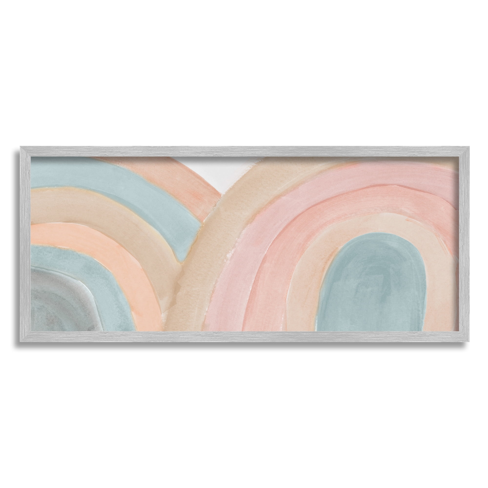Stupell Indtries Subtle Rainbow Arches Layered Blue Brown Red,30 x 13,Design by Emily Navas
