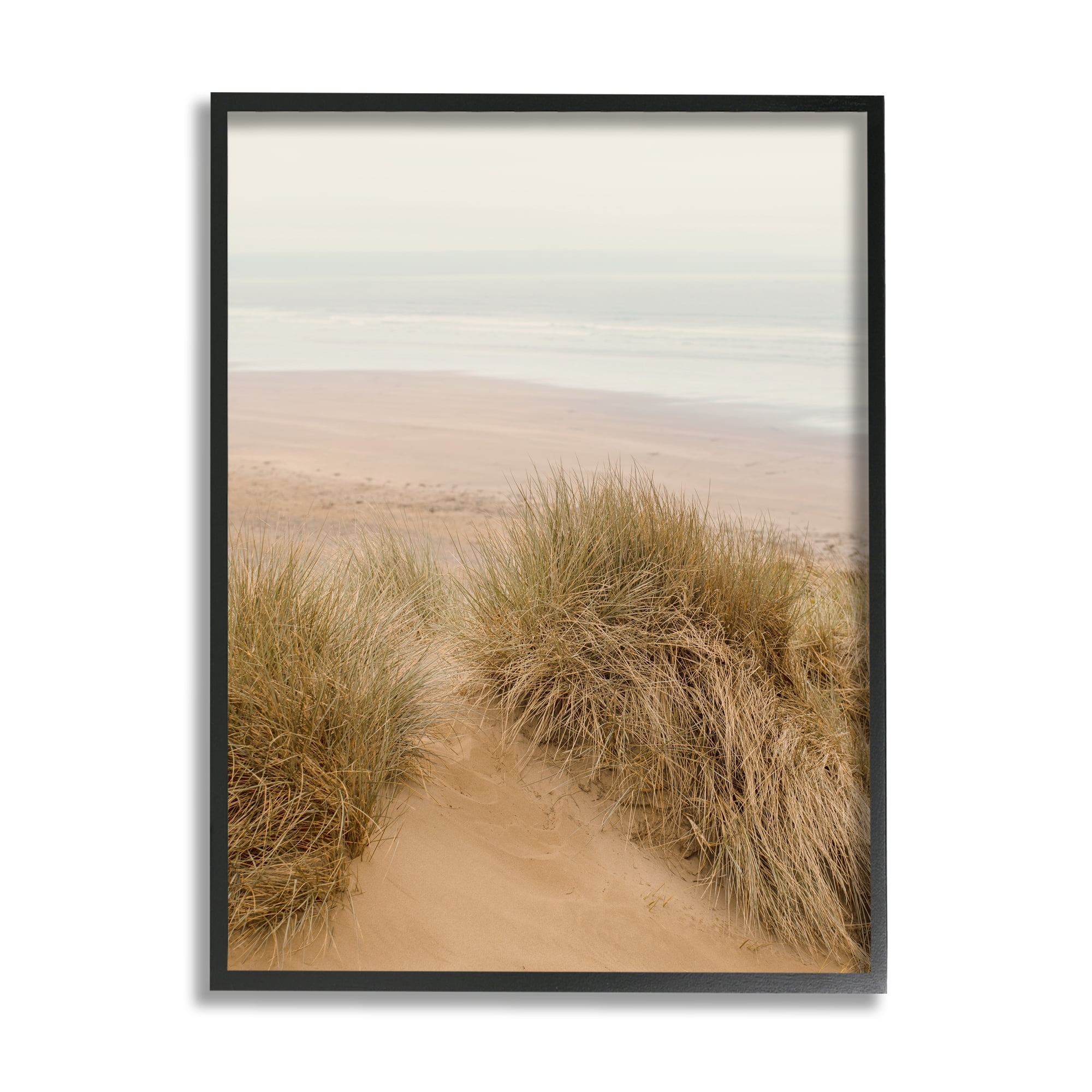 Stupell Indtries Sun Bleached Beach Coast Tall Grass Sand Dunes,24 x 30,Design by Ian Winstanley