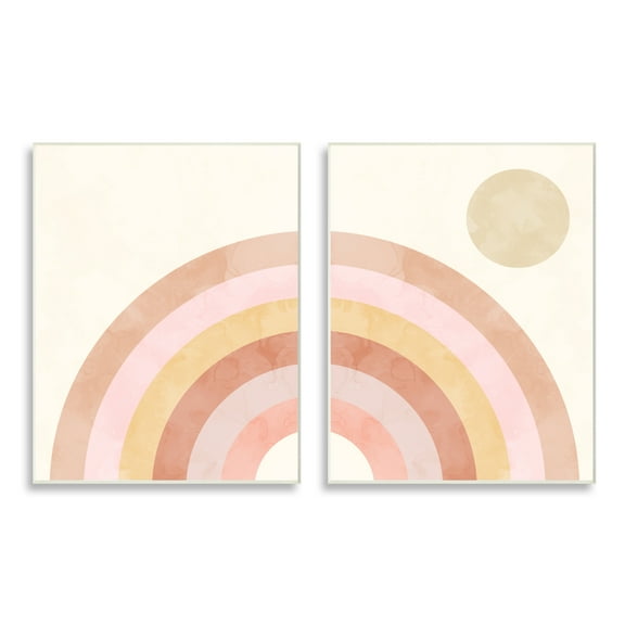 Stupell Indtries Sun Bleached Desert Rainbow Rising Sun Pink Orange,10 x 15,Design by Daphne Polselli