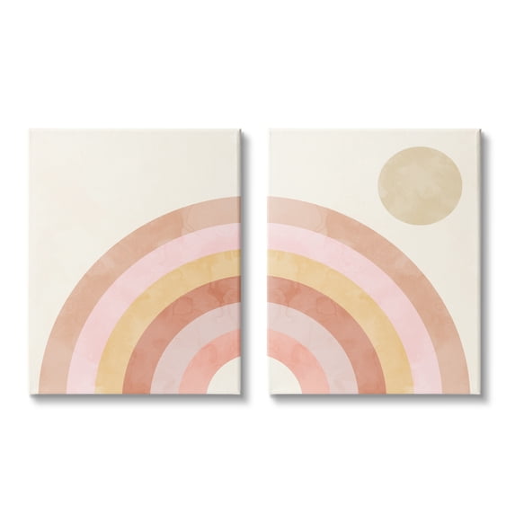 Stupell Indtries Sun Bleached Desert Rainbow Rising Sun Pink Orange,16 x 20,Design by Daphne Polselli