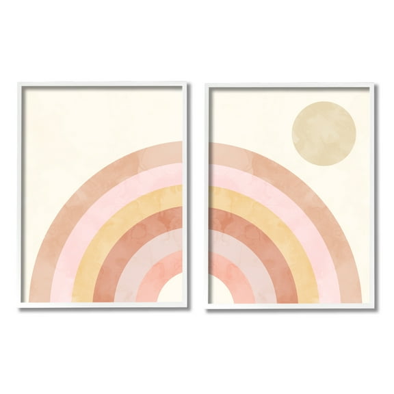 Stupell Indtries Sun Bleached Desert Rainbow Rising Sun Pink Orange,24 x 30,Design by Daphne Polselli