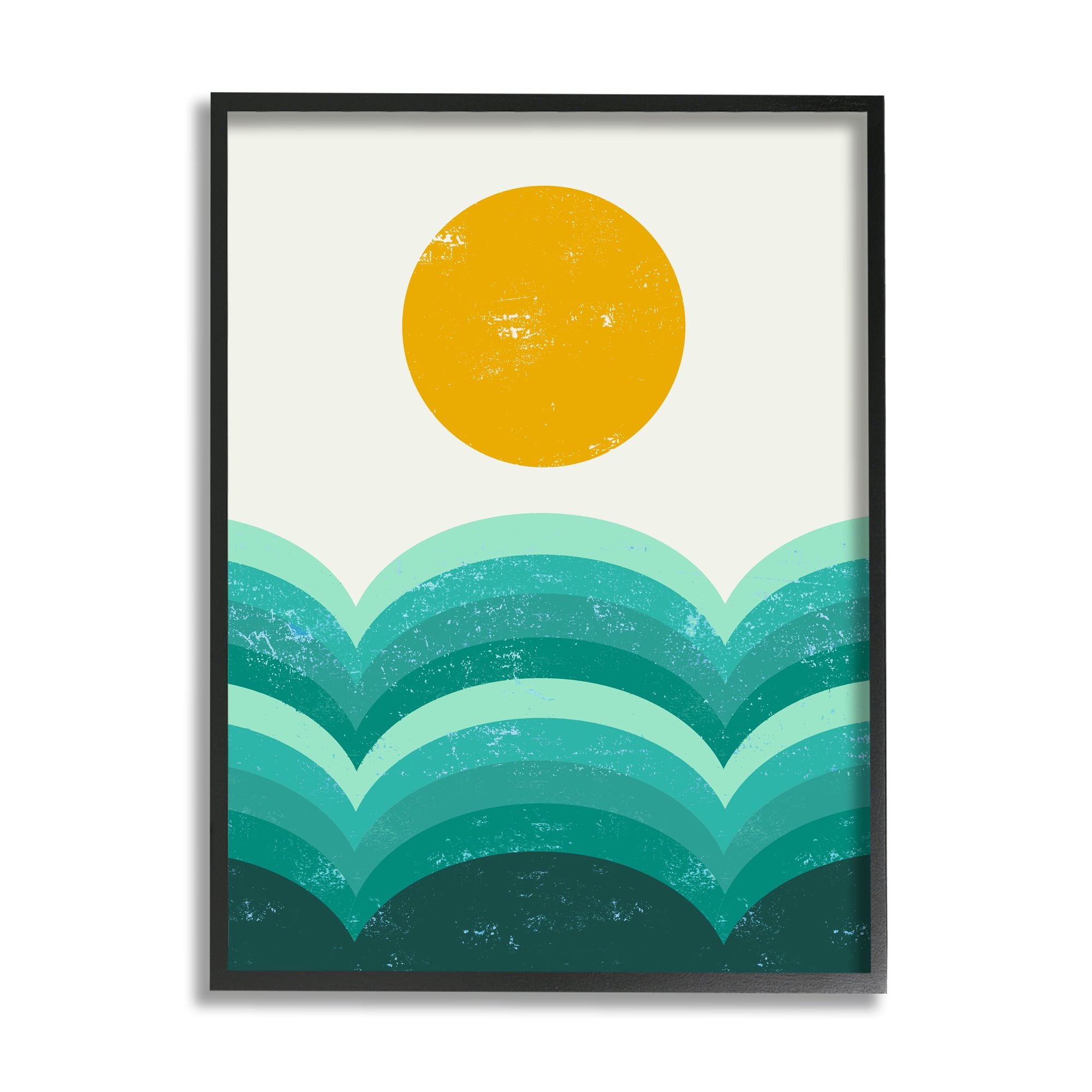 Stupell Indtries Sun Rising over Green Hills Abstract Geometric Arches,16 x 20,Design by Daphne Polselli
