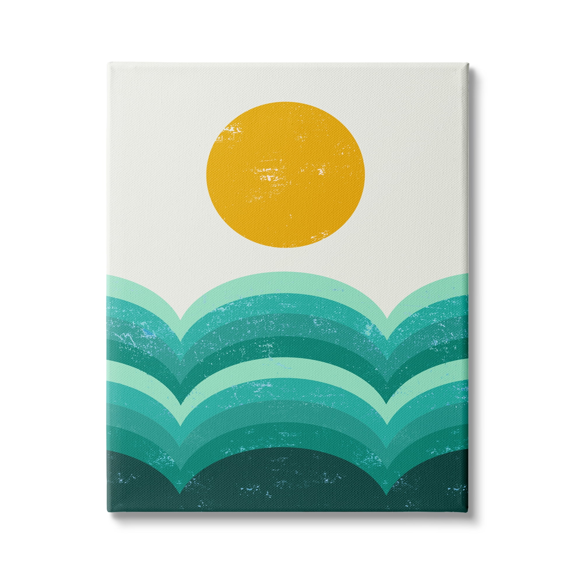 Stupell Indtries Sun Rising over Green Hills Abstract Geometric Arches,30 x 40,Design by Daphne Polselli