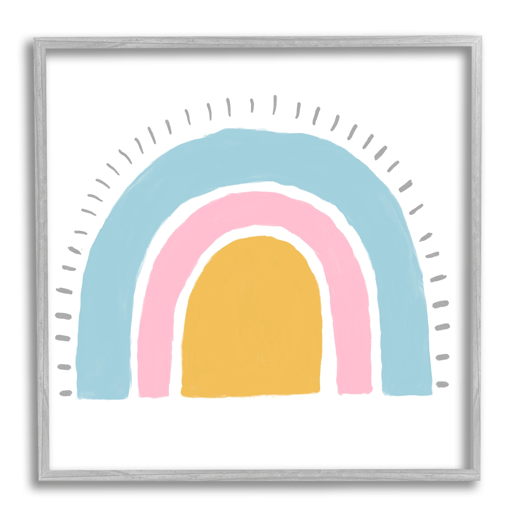 Stupell Indtries Sunrise Rainbow Shape Blue Pink Yellow Sky,12 x 12,Design by Kali Wilson