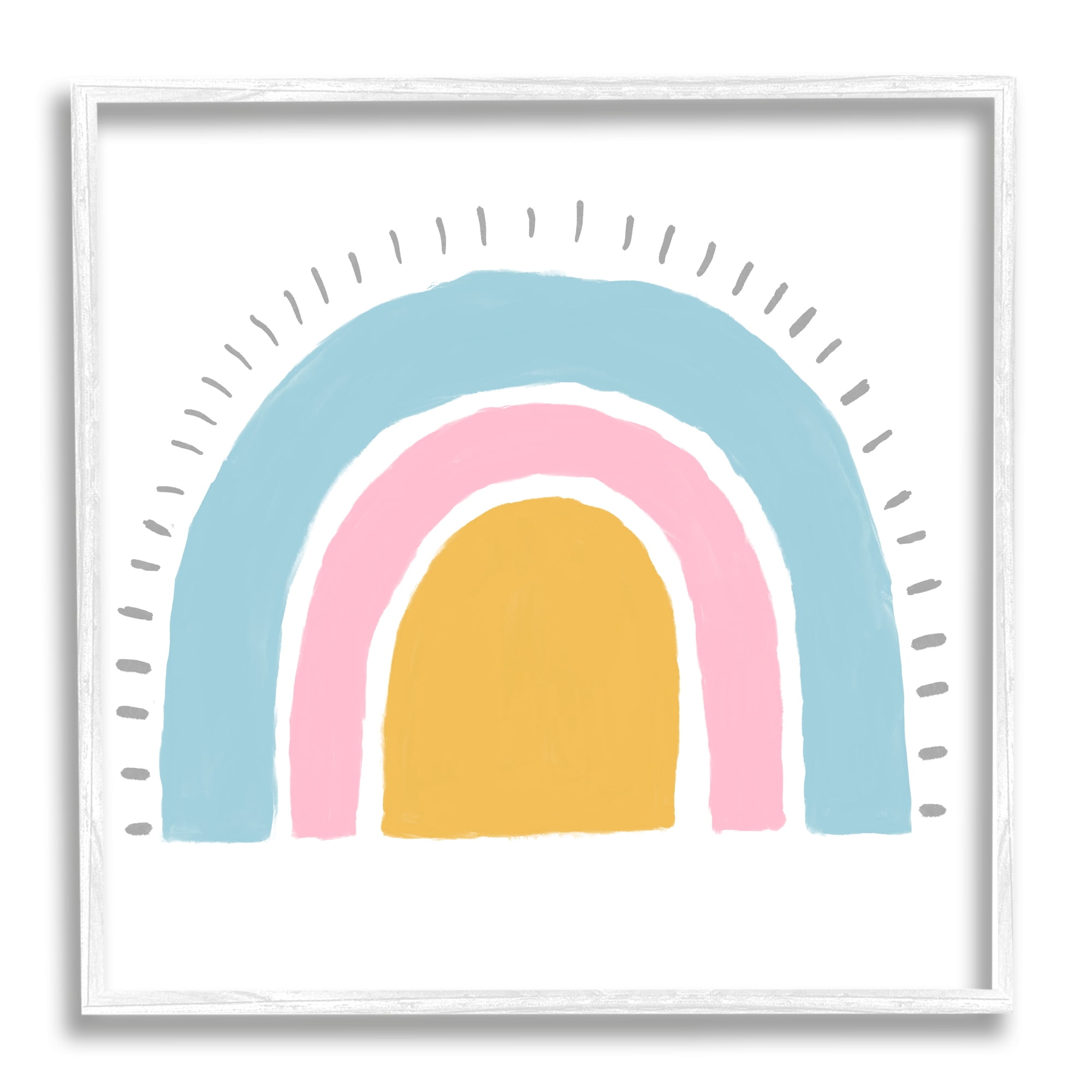 Stupell Indtries Sunrise Rainbow Shape Blue Pink Yellow Sky,12 x 12,Design by Kali Wilson