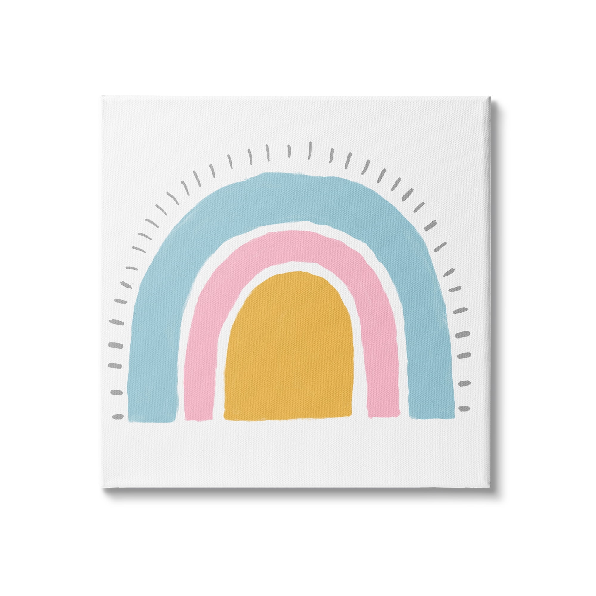 Stupell Indtries Sunrise Rainbow Shape Blue Pink Yellow Sky,17 x 17,Design by Kali Wilson