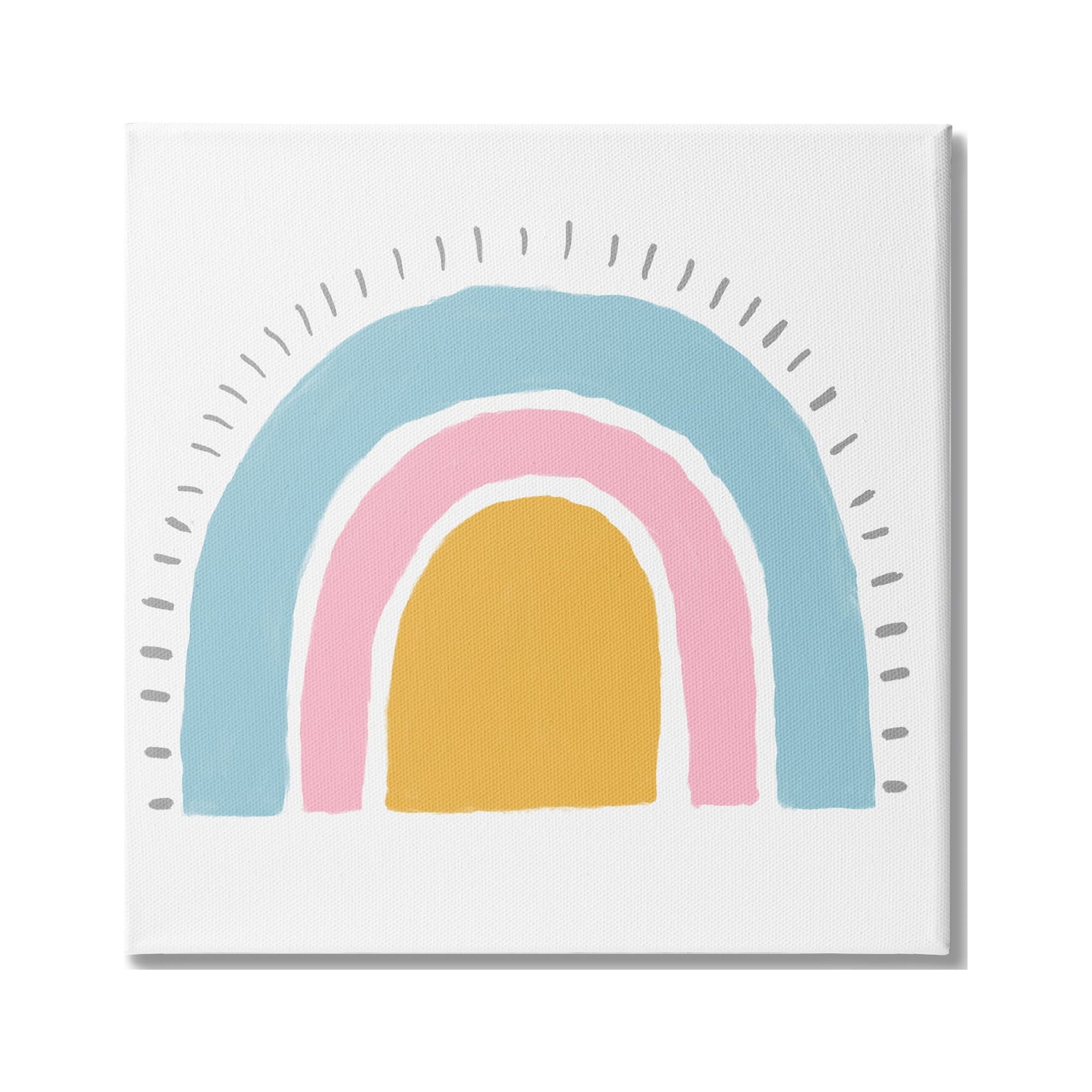 Stupell Indtries Sunrise Rainbow Shape Blue Pink Yellow Sky,30 x 30,Design by Kali Wilson