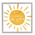 thumbnail image 1 of Stupell Indtries Sunshine State of Mind Phrase Big Bold Sun,17 x 17,Design by Lucille Price, 1 of 7